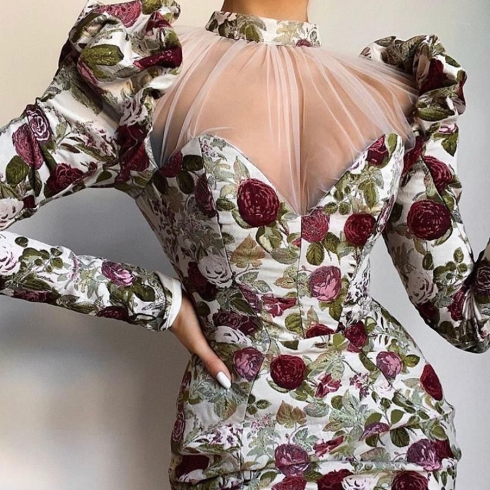 NWT House of CB Nola Floral Print Mini dress - Picture 6 of 6
